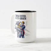 Tasse 2 Couleurs Cadeau de restauration de tempête pour monteur de (Devant gauche)