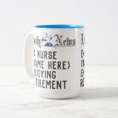 Tasse 2 Couleurs Cadeau de retraite pour une infirmière (Devant gauche)