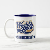 Tasse 2 Couleurs Cadeau de statisticien (mondes meilleurs) (Gauche)