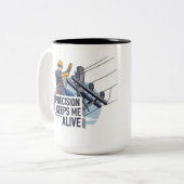 Tasse 2 Couleurs Cadeau de travailleur utilitaire professionnel séc (Devant gauche)