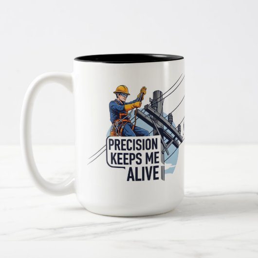 Tasse 2 Couleurs Cadeau de travailleur utilitaire professionnel séc (Gauche)