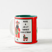 Tasse 2 Couleurs Cadeau de vacances Feliz Navidad (Devant gauche)