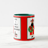 Tasse 2 Couleurs Cadeau de vacances Feliz Navidad (Centre)