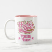 Tasse 2 Couleurs Cadeau de wedding planner (mondes meilleurs) (Gauche)