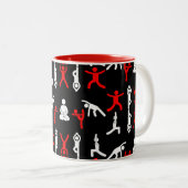 Tasse 2 Couleurs Cadeau de yoga unique (Devant droit)