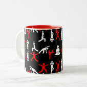 Tasse 2 Couleurs Cadeau de yoga unique (Devant gauche)