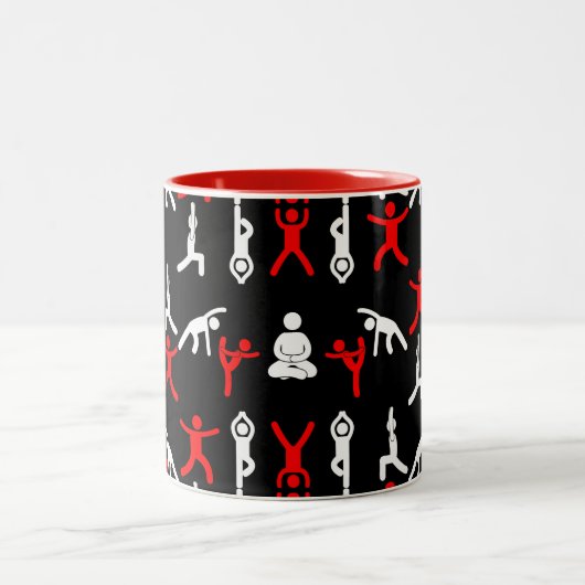 Tasse 2 Couleurs Cadeau de yoga unique (Centre)