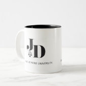 Tasse 2 Couleurs Cadeau d'études de droit (Devant gauche)
