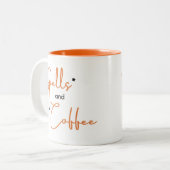 Tasse 2 Couleurs Cadeau d'Halloween Spices et café (Devant gauche)