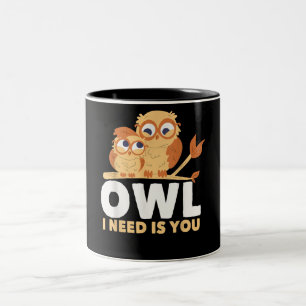 Tasse 2 Couleurs Cadeau d'hibou Grande chouette Chouette Amateurs