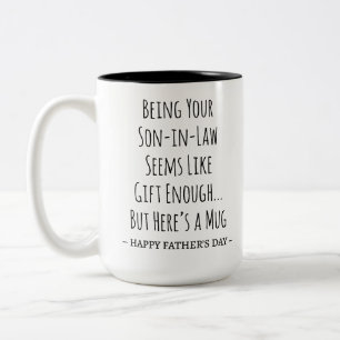 Tasse 2 Couleurs Cadeau drôle de Fête des Pères pour un gendre Sarc