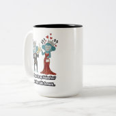 Tasse 2 Couleurs Cadeau drôle de la Saint-Valentin (Devant gauche)