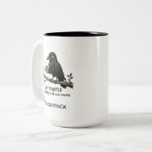 Tasse 2 Couleurs Cadeau drôle pour amateur de corbeau introverti et (Devant gauche)
