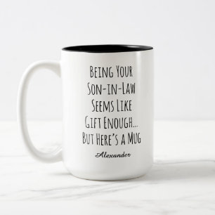 Tasse 2 Couleurs Cadeau drôle pour gendre avec nom personnalisé Cad