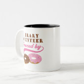 Tasse 2 Couleurs Cadeau drôle volontaire de bibliothèque (Devant gauche)