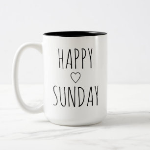 Tasse 2 Couleurs Cadeau élégant et charmant 'Joyeux dimanche'