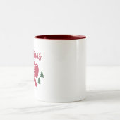 Tasse 2 Couleurs Cadeau Esthétique Pour Elle De Noël Girly Tree Bow (Centre)