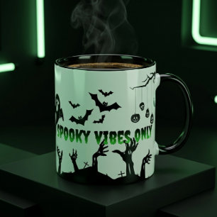 Tasse 2 Couleurs Cadeau Halloween Personnalisé et Effrayant pour Lu