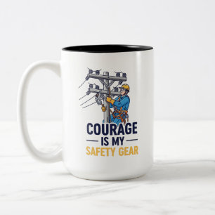 Tasse 2 Couleurs Cadeau Inspirant pour Électricien de Ligne