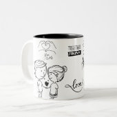 Tasse 2 Couleurs cadeau jubilé argent (Devant gauche)