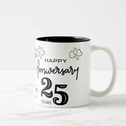 Tasse 2 Couleurs cadeau jubilé argent (Droit)