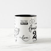 Tasse 2 Couleurs cadeau jubilé argent (Centre)