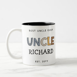 Tasse 2 Couleurs Cadeau Oncle personnalisé Meilleur Oncle jamais mi