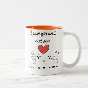 Tasse 2 Couleurs Cadeau personnalisable J'aurais aimé que vous vivi
