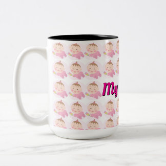 Tasse 2 Couleurs Cadeau personnalisé avec photo et nom d'enfant en 