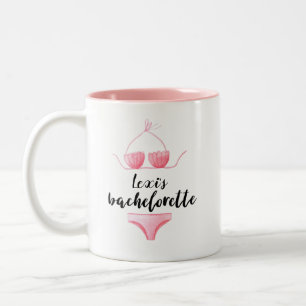 Tasse 2 Couleurs Cadeau personnalisé de bikini d'aquarelle de