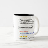 Tasse 2 Couleurs Cadeau personnalisé hématologue (Devant droit)