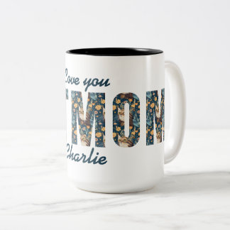 Tasse 2 Couleurs Cadeau Personnalisé | Maman de Chat Je T'Aime | M