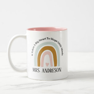Tasse 2 Couleurs Cadeau personnalisé pour enseignant, Cadeaux perso
