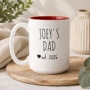 Tasse 2 Couleurs Cadeau personnalisé pour nouveau père de la part d