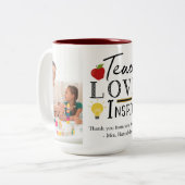 Tasse 2 Couleurs Cadeau photo de reconnaissance de l'enseignant per (Devant gauche)