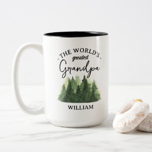 Tasse 2 Couleurs Cadeau pour grand-père Worlds grand-père