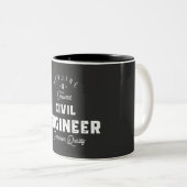 Tasse 2 Couleurs Cadeau pour ingénieur civil (Devant droit)