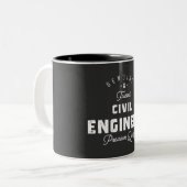 Tasse 2 Couleurs Cadeau pour ingénieur civil (Devant gauche)