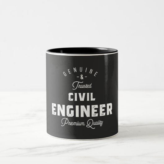 Tasse 2 Couleurs Cadeau pour ingénieur civil (Centre)