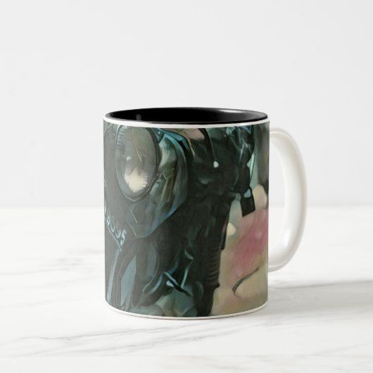 Tasse 2 Couleurs Cadeau pour motards (Devant droit)
