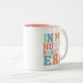 Tasse 2 Couleurs Cadeau professionnel super Retro Human Resources E (Devant droit)