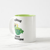 Tasse 2 Couleurs Cadeau retiré de psychologue d'école (Devant gauche)