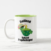 Tasse 2 Couleurs Cadeau retiré de psychologue d'école (Gauche)