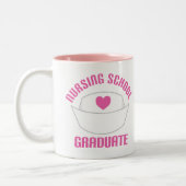 Tasse 2 Couleurs Cadeau rose de diplômé d'école d'infirmières (Gauche)
