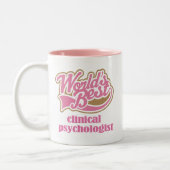 Tasse 2 Couleurs Cadeau rose de psychologue clinicien (Gauche)
