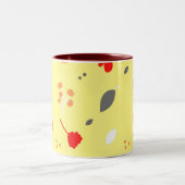 Tasse 2 Couleurs Cadeau rose Fleur Chic Monogramme (Centre)