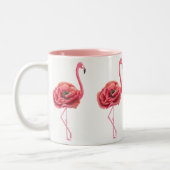 Tasse 2 Couleurs Cadeau rose fleurissant de Flamants roses (Gauche)