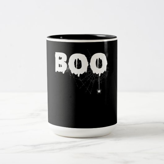 Tasse 2 Couleurs Cadeau Spider | Halloween Funny Effrayant Petit Ar (Centre)