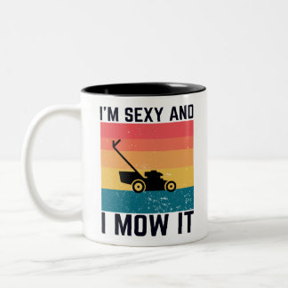 Tasse 2 Couleurs Cadeau Tondeuse à Gazon Drôle - Je suis sexy et je