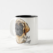 Tasse 2 Couleurs Cadeaux anglais d'art de mastiff (Devant gauche)